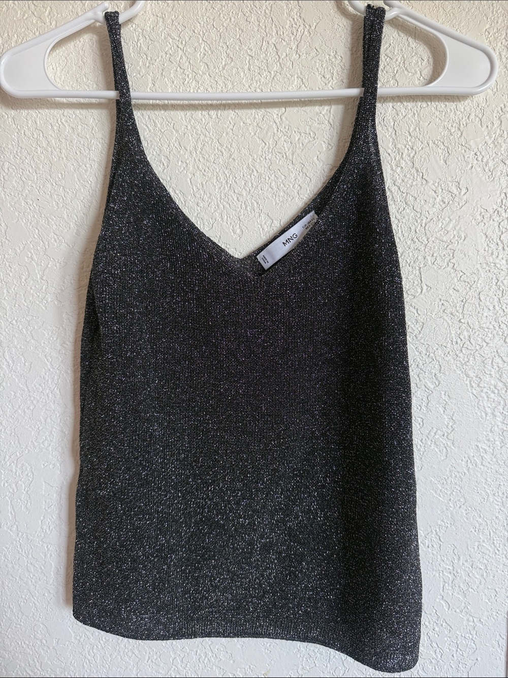 Black Sparkle V-Neck Cami